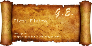 Giczi Elmira névjegykártya