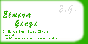elmira giczi business card